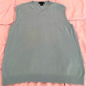Banana Republic men’s baby blue 100% pima cotton academia vest sweater, size M
